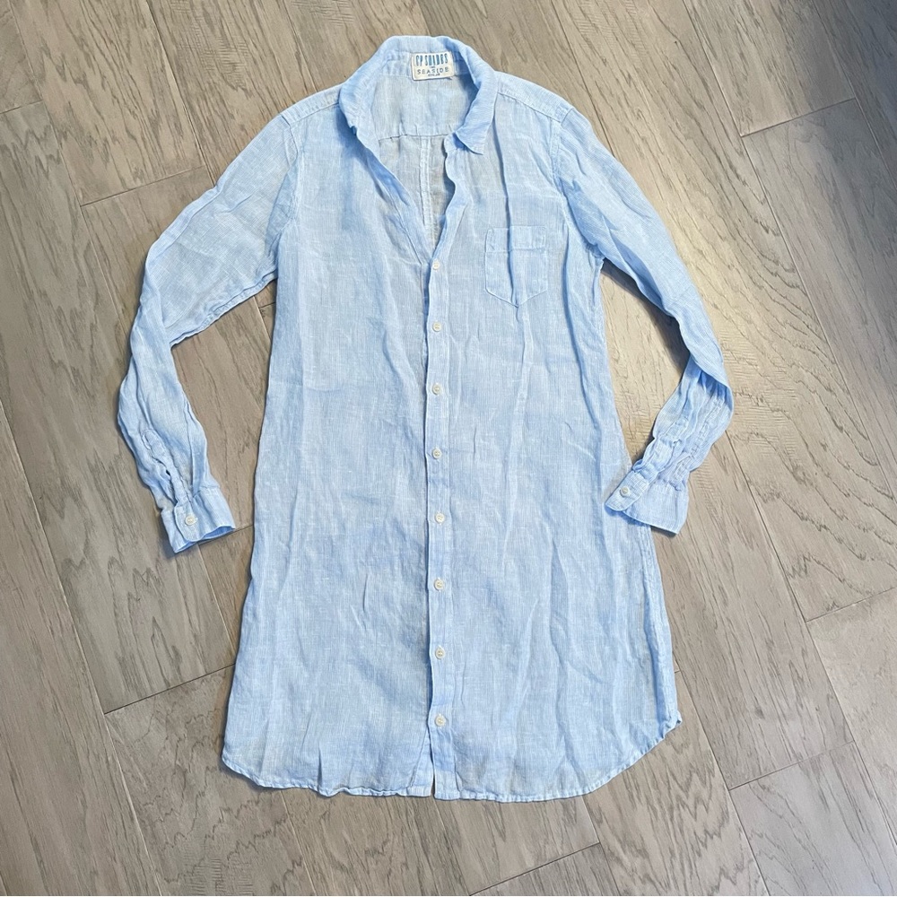 CP Shades The Seaside Linen Button Down Tunic